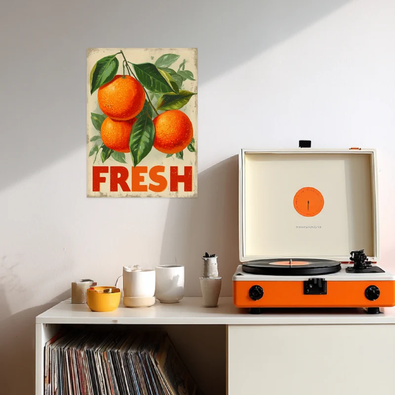 Orangen an Zweig Poster