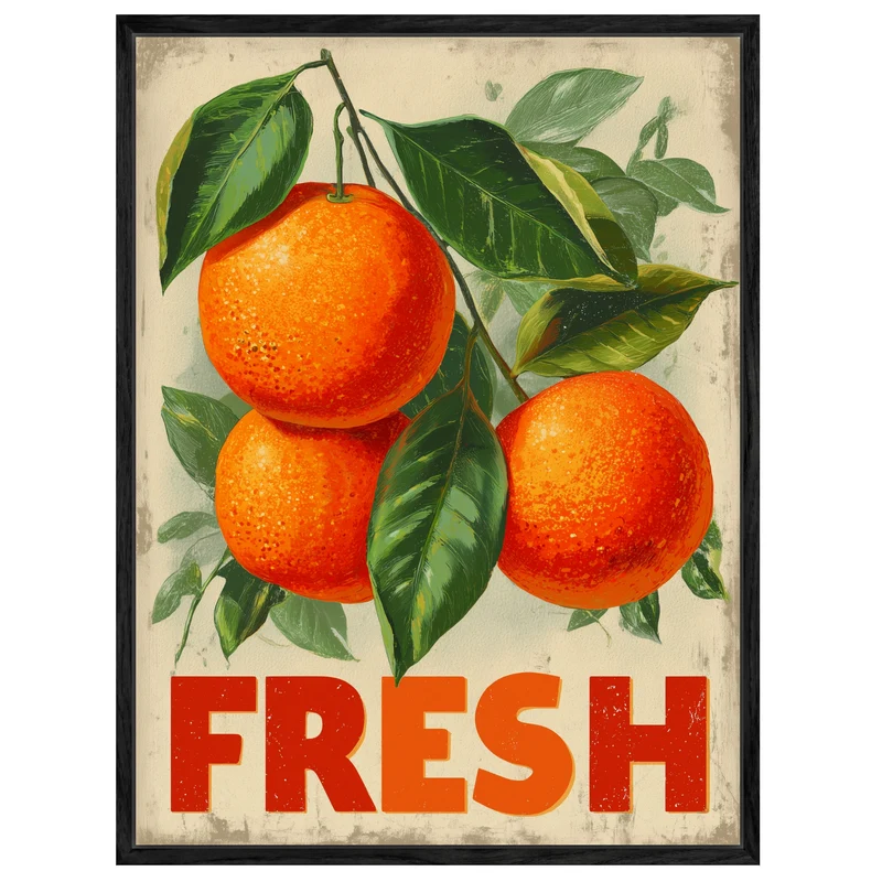 Orangen an Zweig Leinwandbild