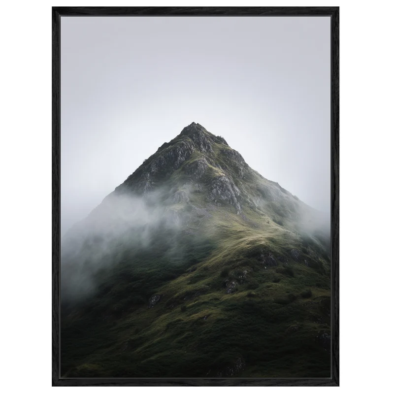 Nebliger Berggipfel Leinwand