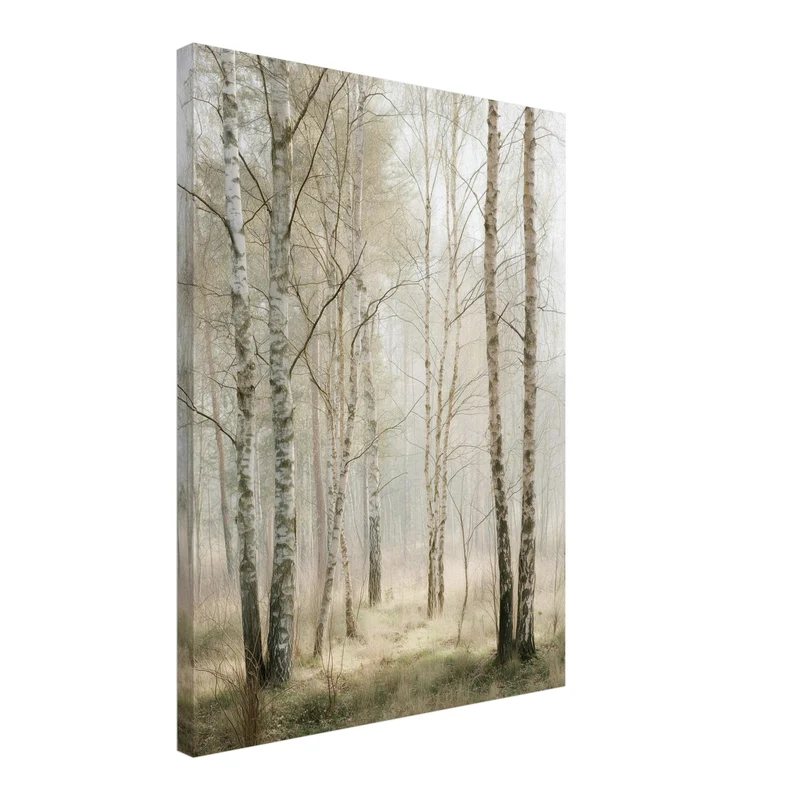 Birkenwald im Morgenlicht Leinwandbild