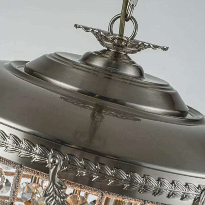 Casa Padrino Barock Kristall Kronleuchter Silber Ø 38 x H. 65 cm - Barock Leuchten