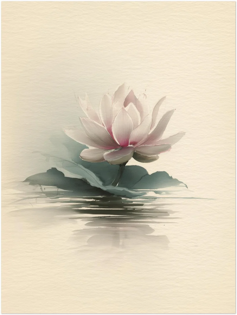 Lotusblüte auf Wasser Poster