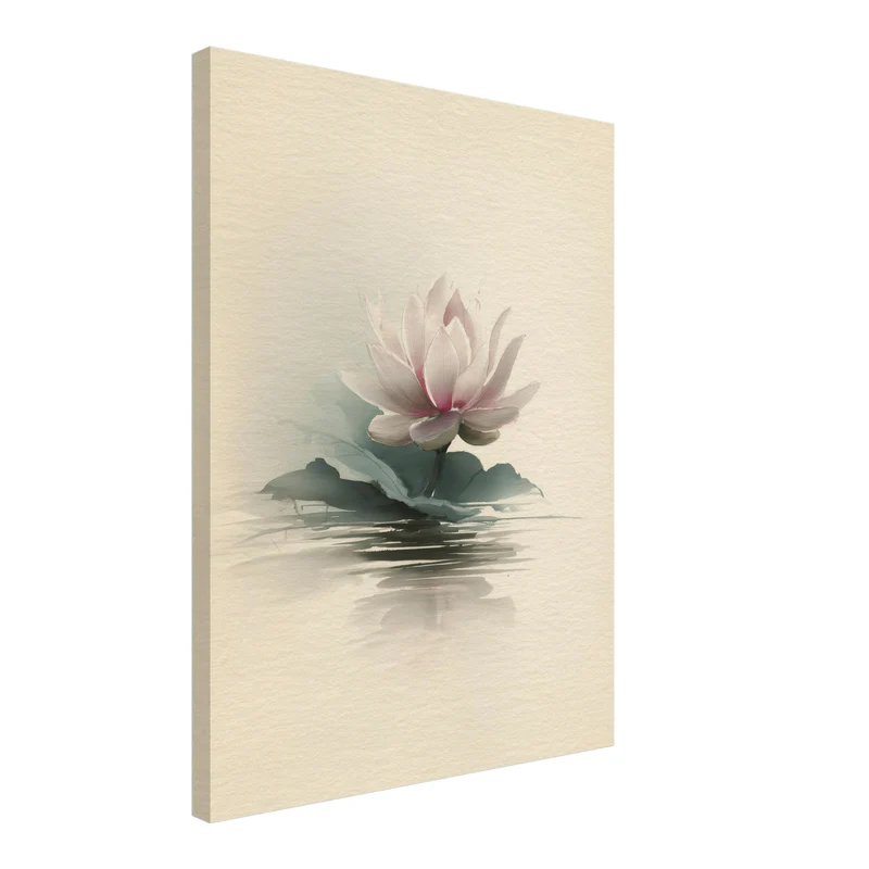 Lotusblüte auf Wasser Leinwandbild