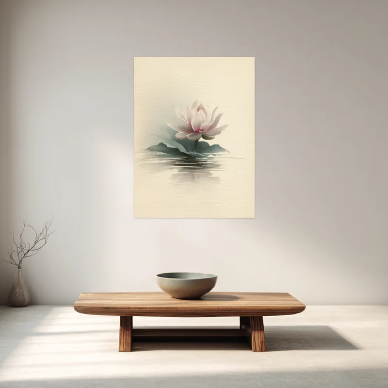 Lotusblüte auf Wasser Poster