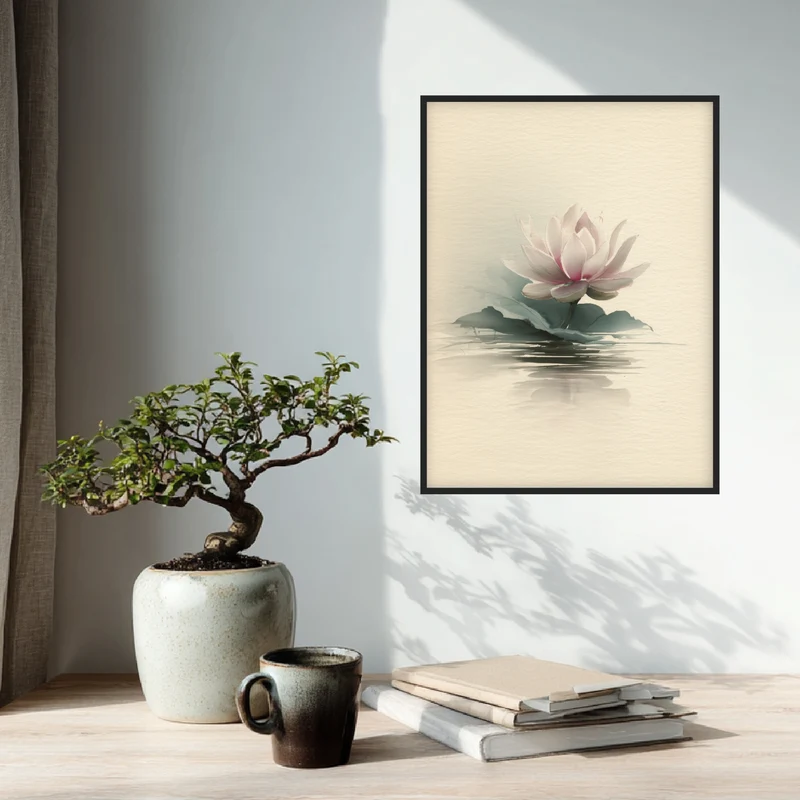 Lotusblüte auf Wasser Poster