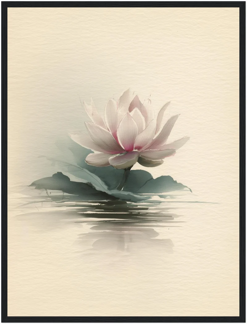 Lotusblüte auf Wasser Poster