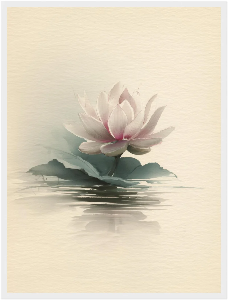 Lotusblüte auf Wasser Poster