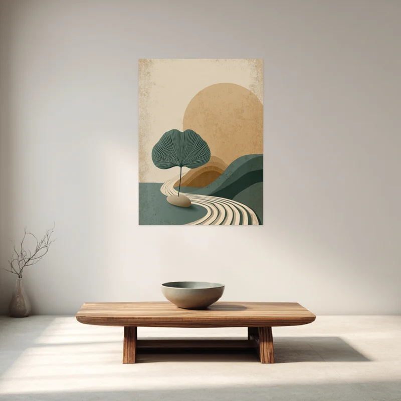 Einsamer Blattbaum Poster