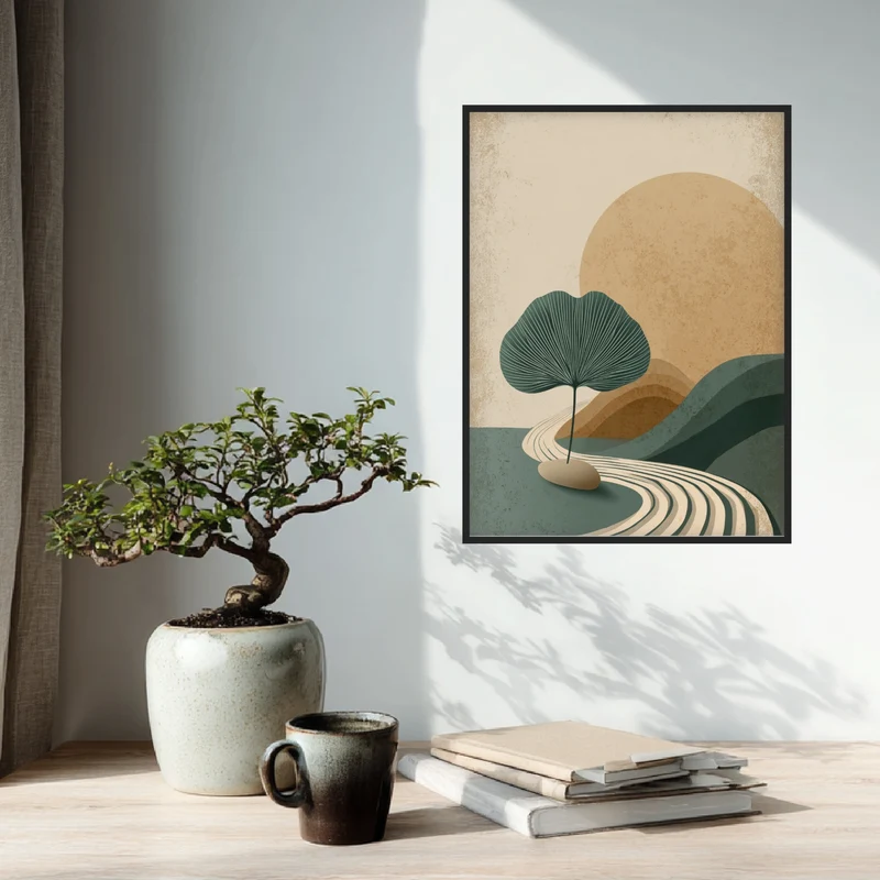 Einsamer Blattbaum Poster