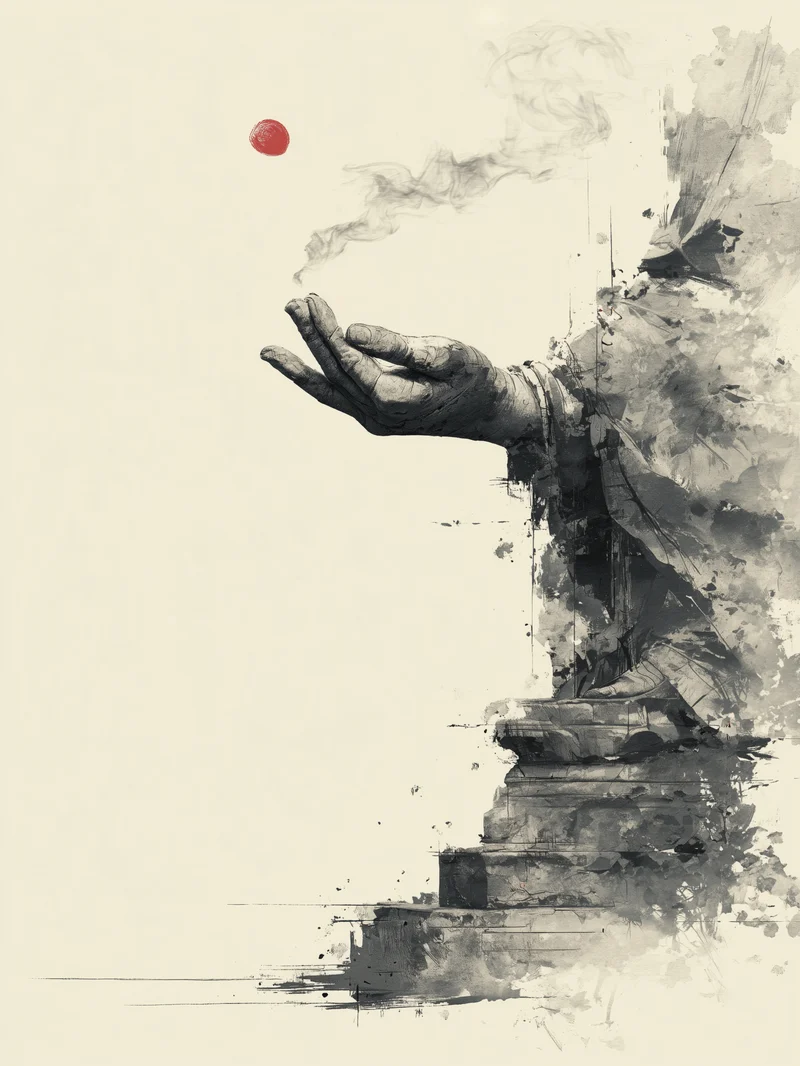 Offene Hand Rauch Poster
