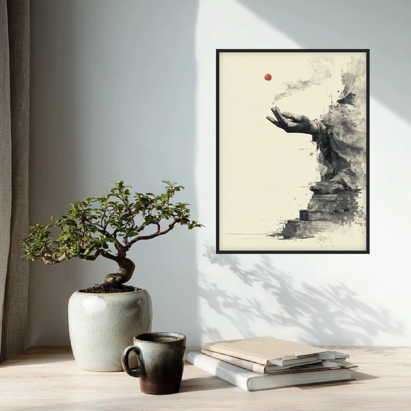 Offene Hand Rauch Poster