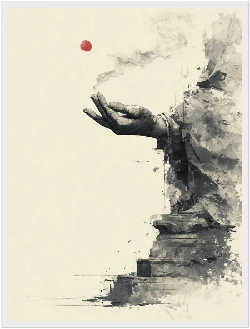 Offene Hand Rauch Poster
