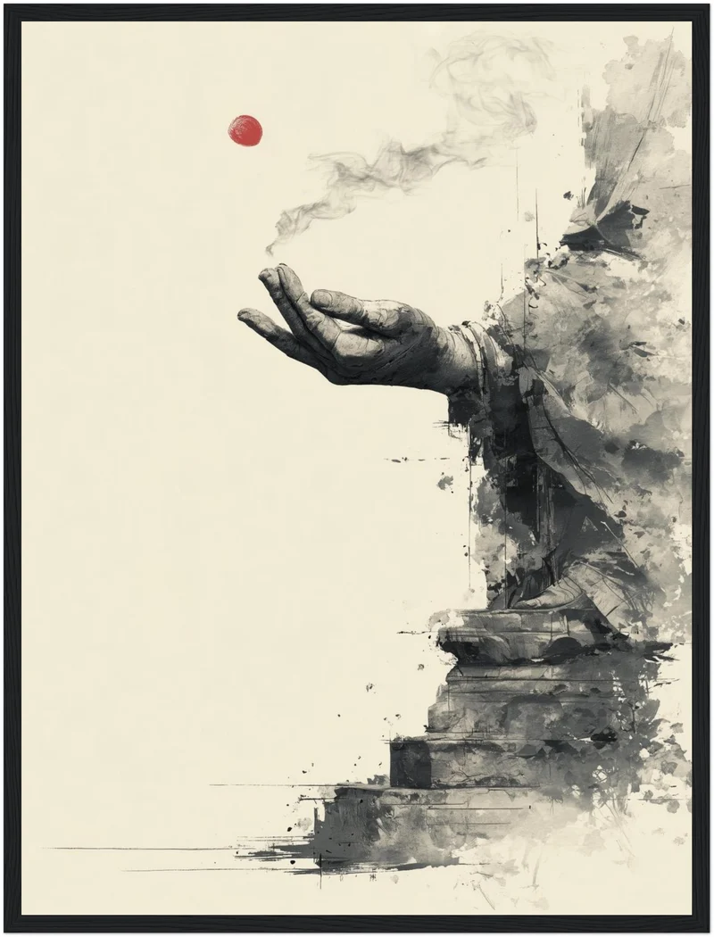 Offene Hand Rauch Poster