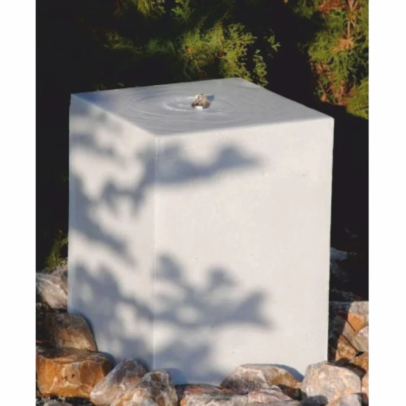 Casa Padrino Luxus Springbrunnen Weiß H. 50 cm - Garten Deko Accessoires