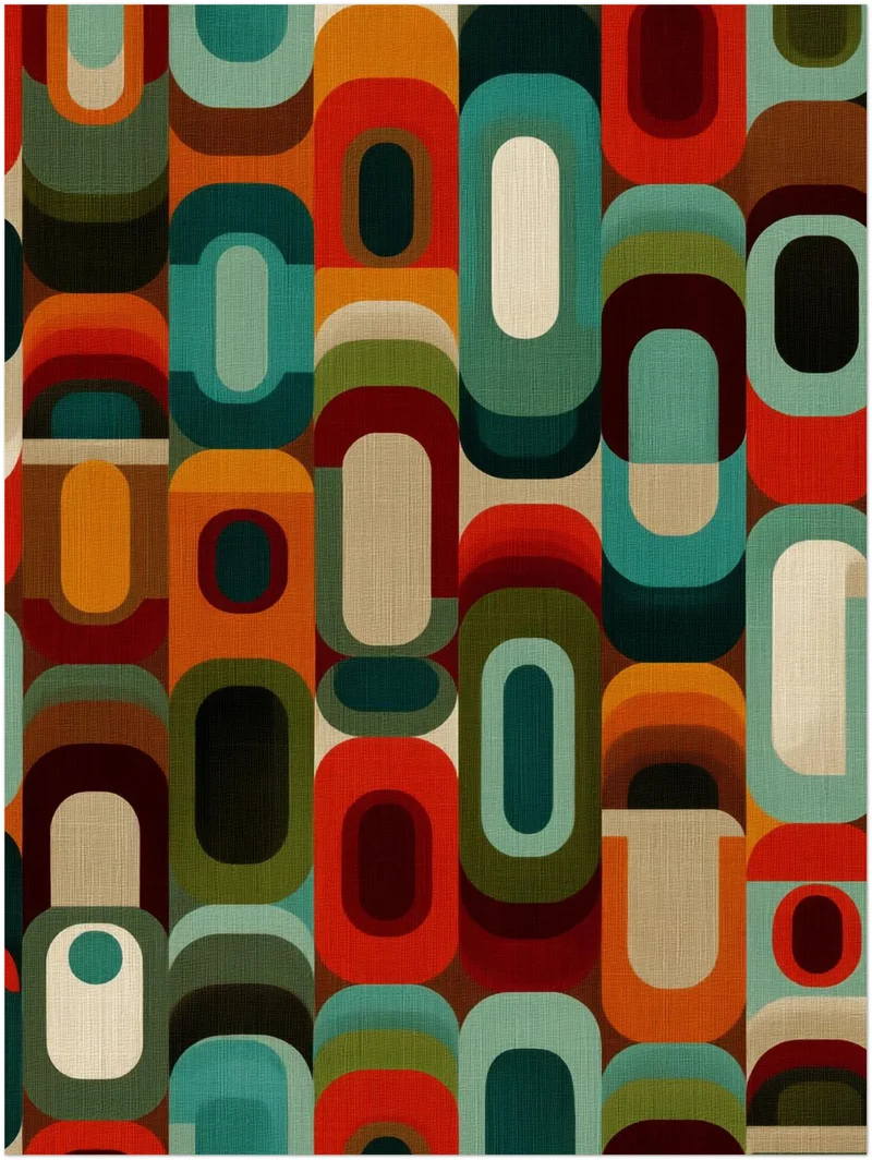 Geometrische Ovalformen Leinwandbild