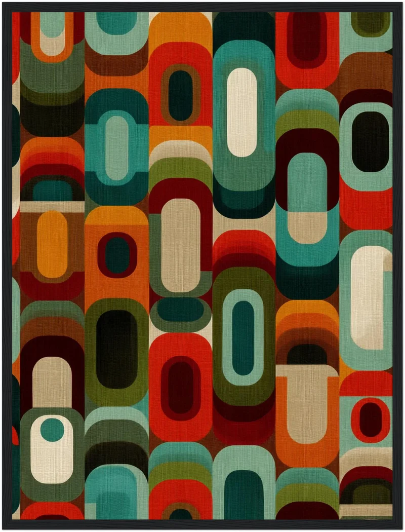 Geometrische Ovalformen Poster