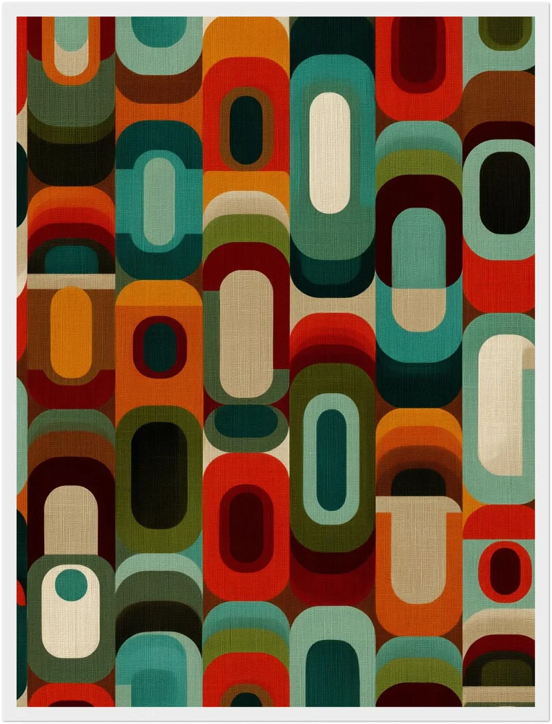 Geometrische Ovalformen Poster