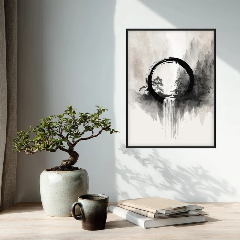 Wasserfall im Enso Poster