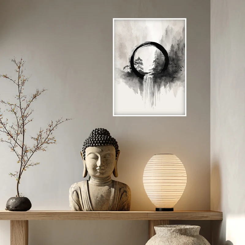 Wasserfall im Enso Poster