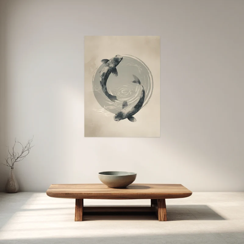 Koi im Kreis Poster