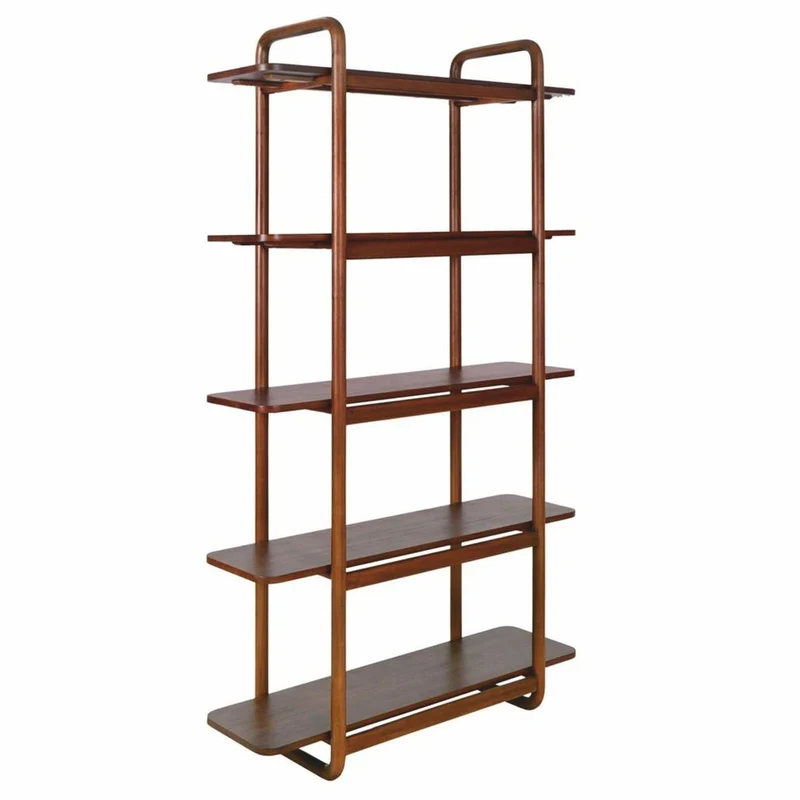 Casa Padrino Luxus Mahagoni Regalschrank Braun 120 x H. 210 cm - Luxus Möbel