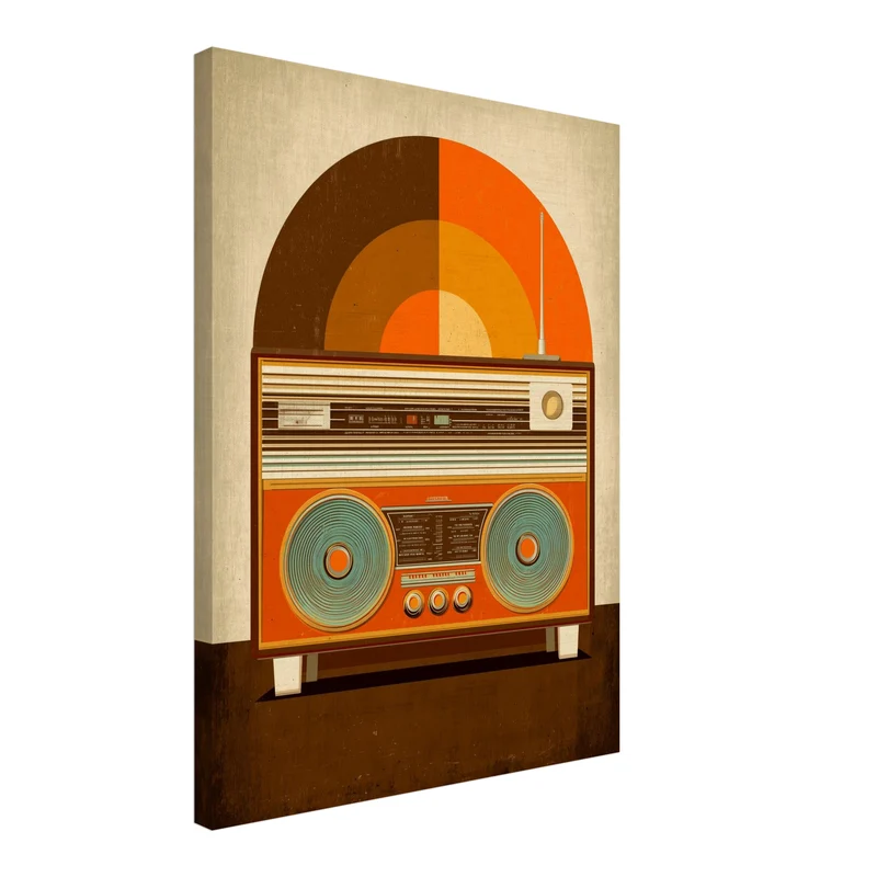 Altes Radio Leinwandbild