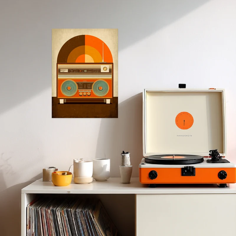 Altes Radio Leinwandbild