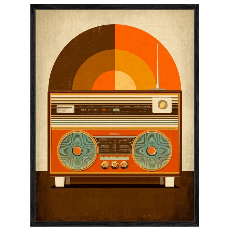 Altes Radio Leinwandbild