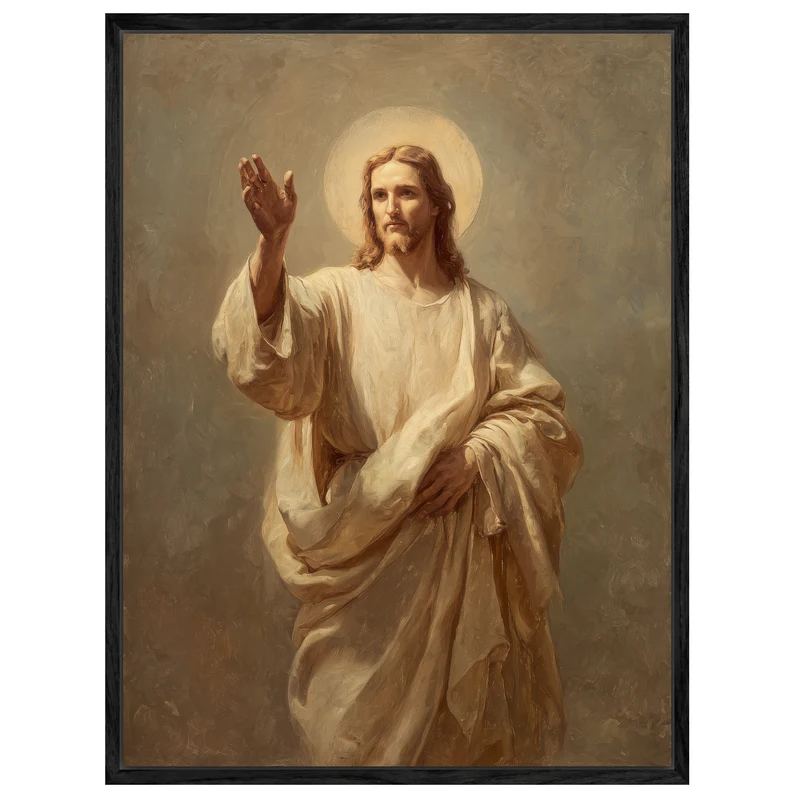 Jesus in Lichtgestalt Leinwandbild