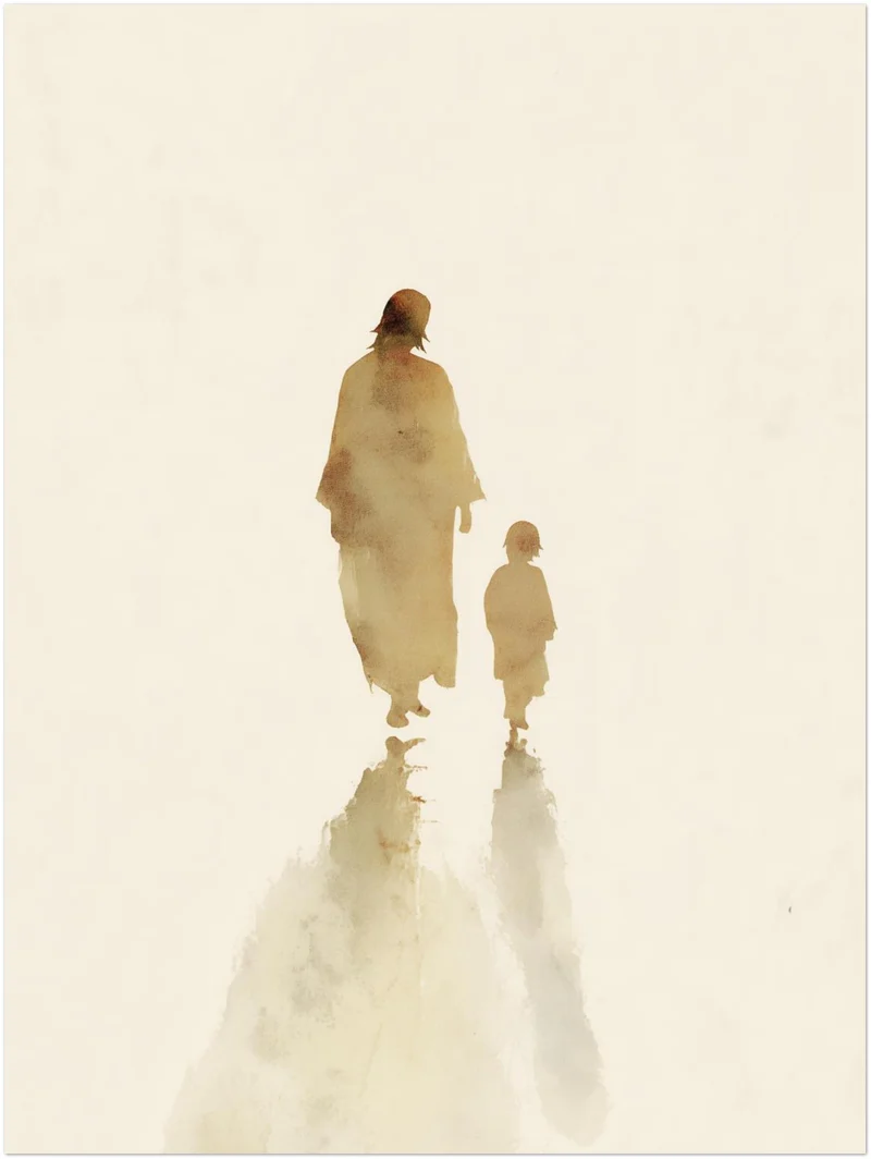 Jesus mit Kind Leinwandbild
