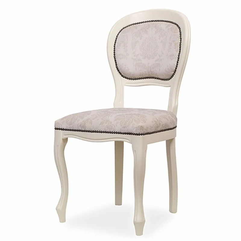 Casa Padrino Luxus Barock Esszimmer Stuhl Grau / Creme H. 101 cm - Esszimmer Möbel