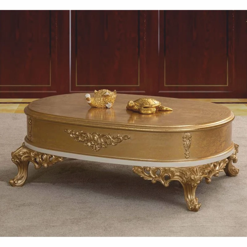 Casa Padrino Luxus Barock Wohnzimmer Set Blau / Weiß / Gold - Barock Möbel