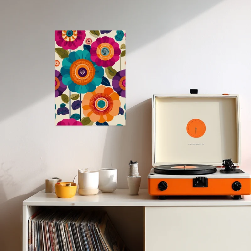 Bunte Blumenblüten Poster