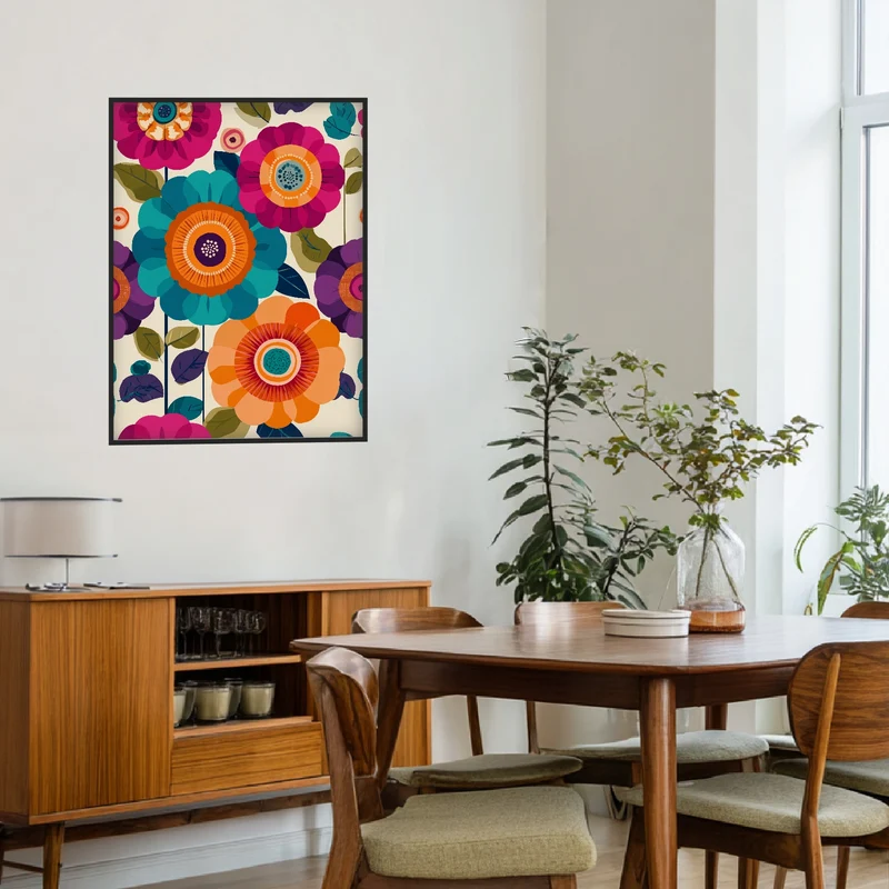 Bunte Blumenblüten Poster