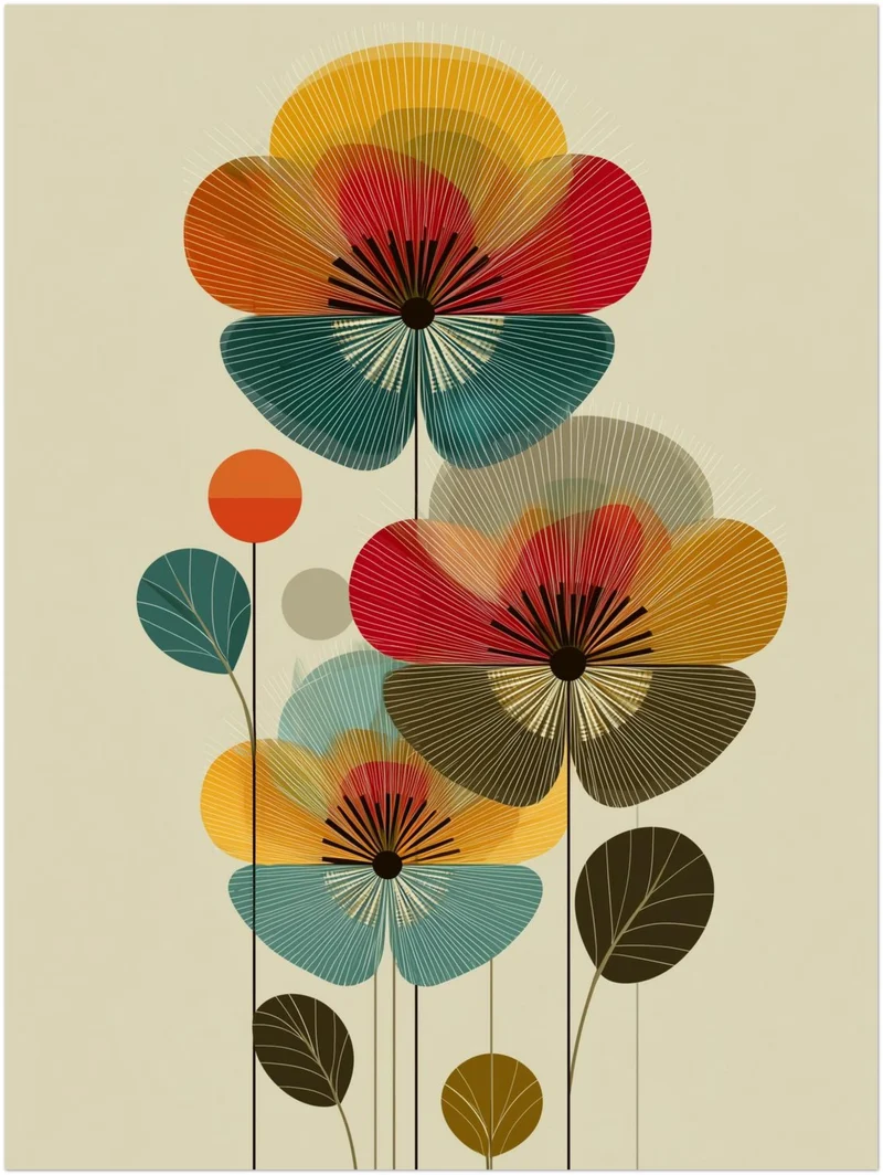 Blumenkomposition Leinwandbild