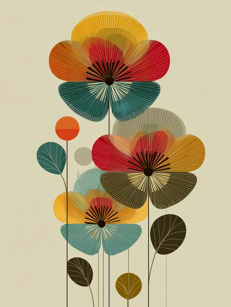 Blumenkomposition Poster