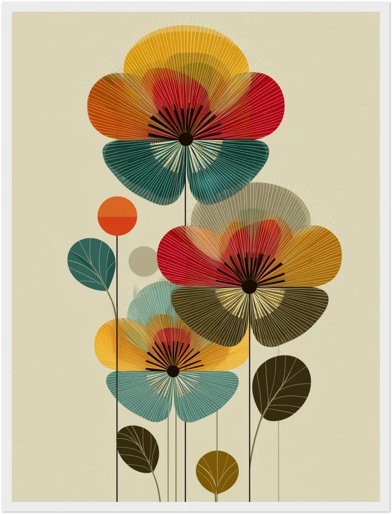 Blumenkomposition Poster