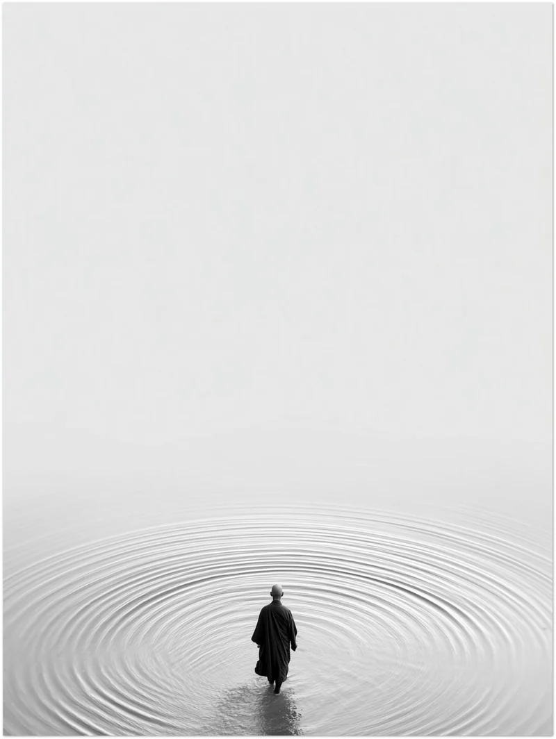 Mönch im Wasser Poster