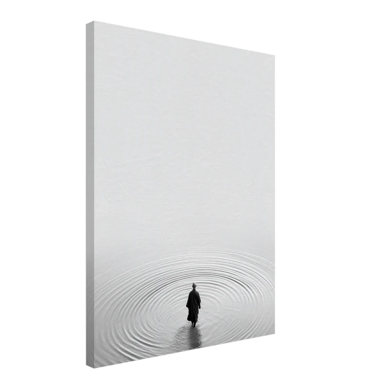 Mönch im Wasser Leinwandbild