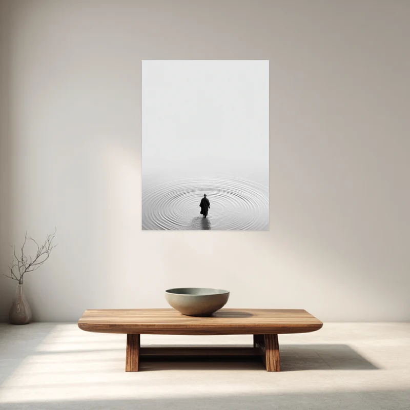 Mönch im Wasser Poster