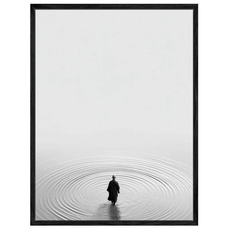 Mönch im Wasser Leinwandbild