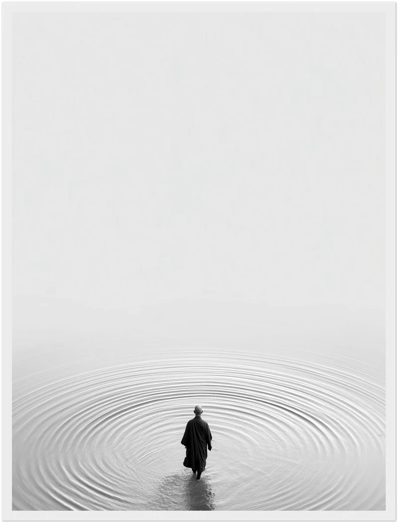 Mönch im Wasser Poster