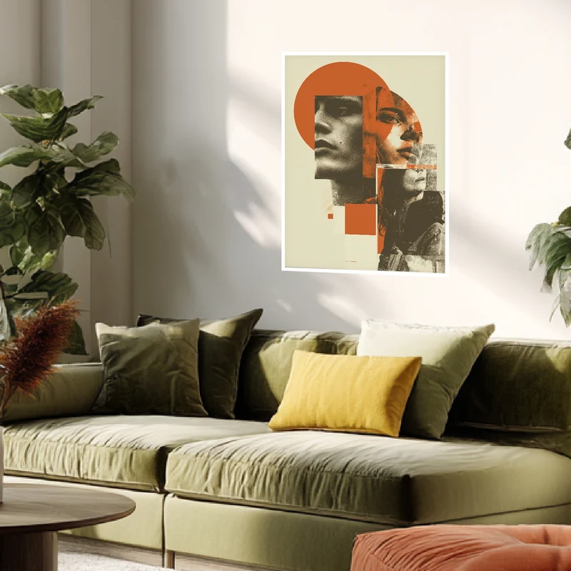 Frau Porträt Komposition Poster