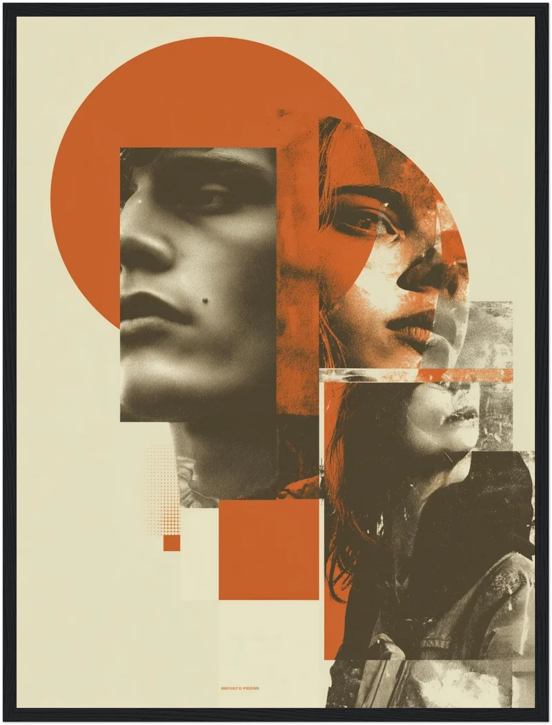 Frau Porträt Komposition Poster
