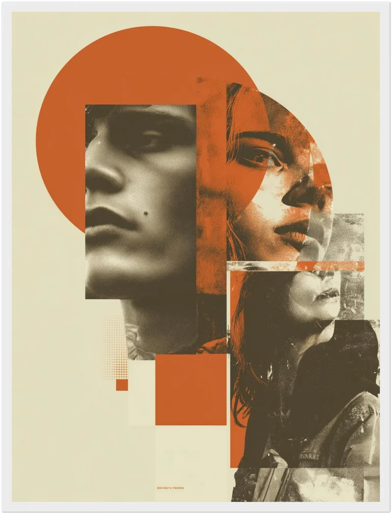Frau Porträt Komposition Poster