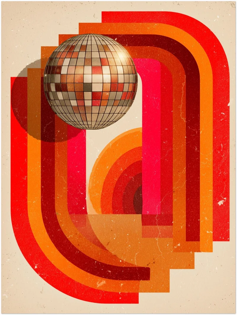 Disco Kugel Formen Leinwandbild