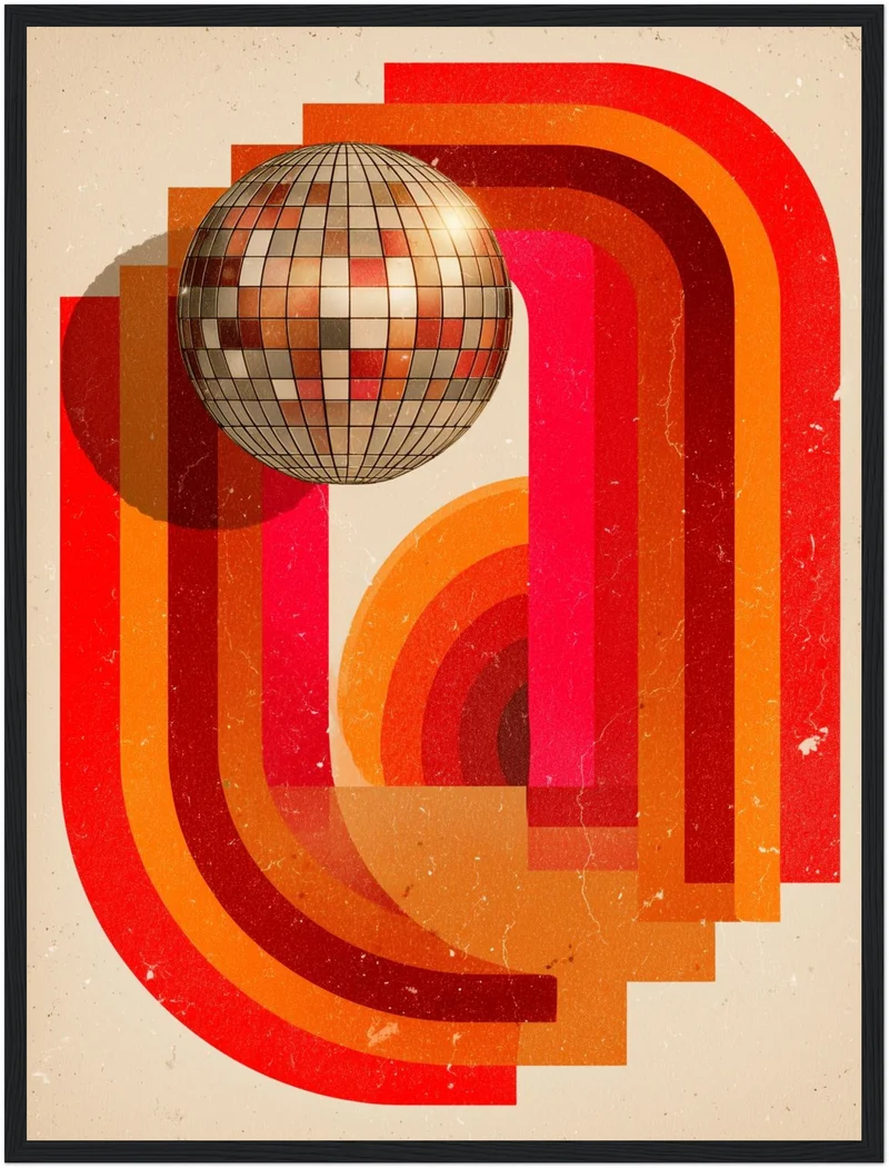 Disco Kugel Formen Poster
