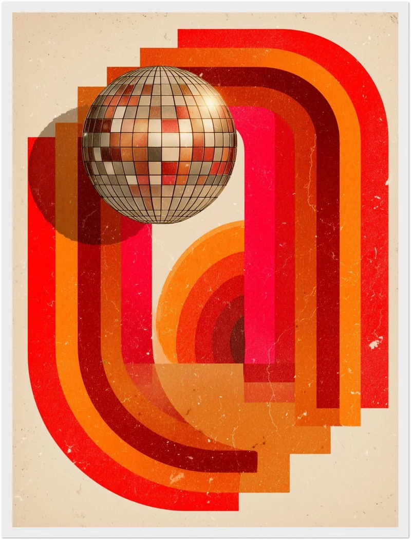 Disco Kugel Formen Poster