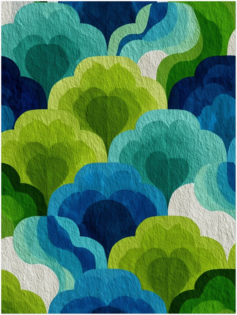 Wolken Formen Muster Leinwandbild