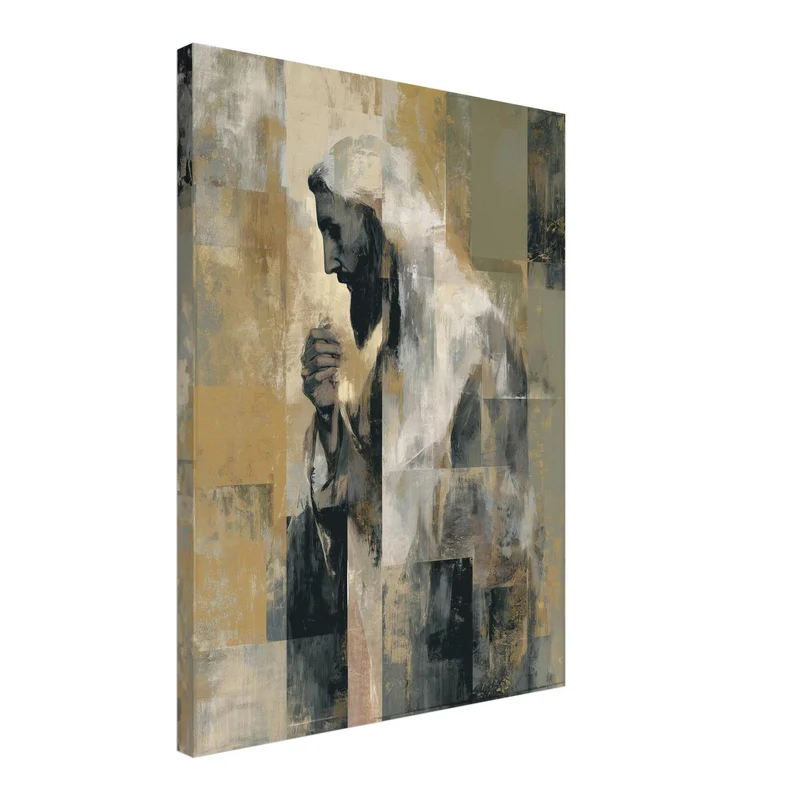 Abstraktes Jesusbild Leinwandbild